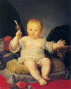 Jean Louis Voille Portrait of Alexander Pawlowitsch as a boy oil